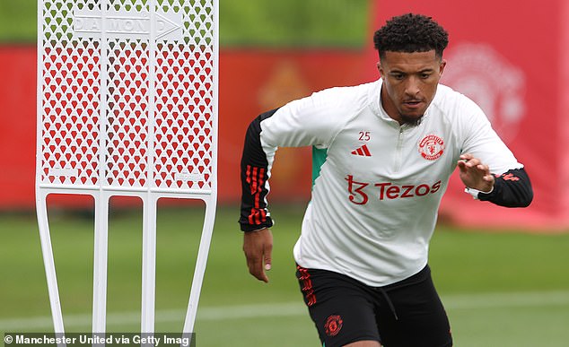 Sancho is currently training with United's youth team and has been banned from the first-team facilities