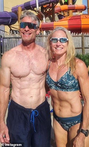 Fisher recently shared side-by-side photos of herself with her husband, Dean, to show how they've aged over the past 37 years