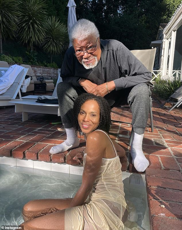 Love: Kerry says she put her father at ease about their relationship by telling him, 