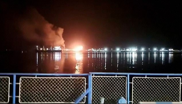 Romanian Border Police said ferries were anchored on the Romanian banks of the Danube in Isaccea due to the attacks on Ukraine