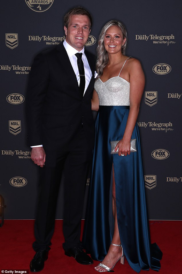 Jake Trbojevic of the Sea Eagles and his partner