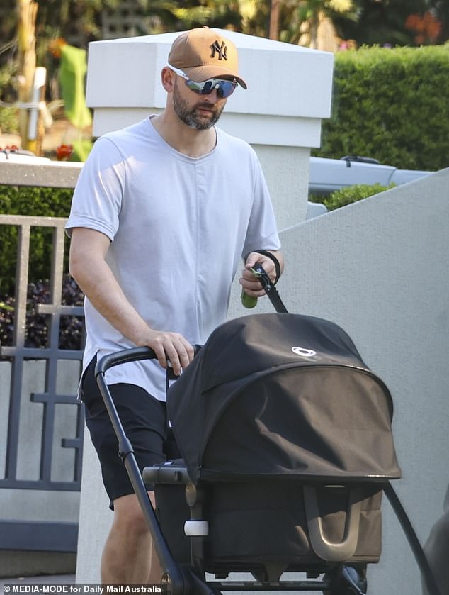 Daily Mail Australia first revealed the couple's secret baby when Lyon pushed him in a stroller near his Sydney home earlier this month