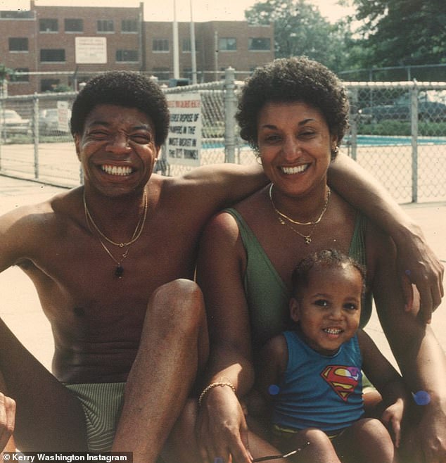 Kerry explained that the discovery helped deepen her bond with her father, Earl, and her mother, Valerie, pictured here during her childhood