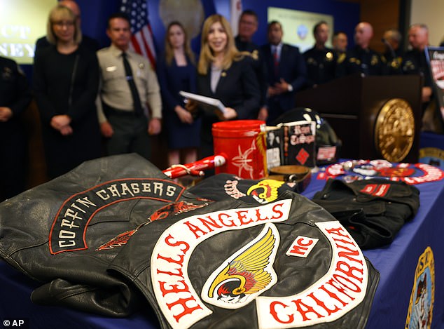 Some of the Hells Angels items seized during an investigation into the attacks