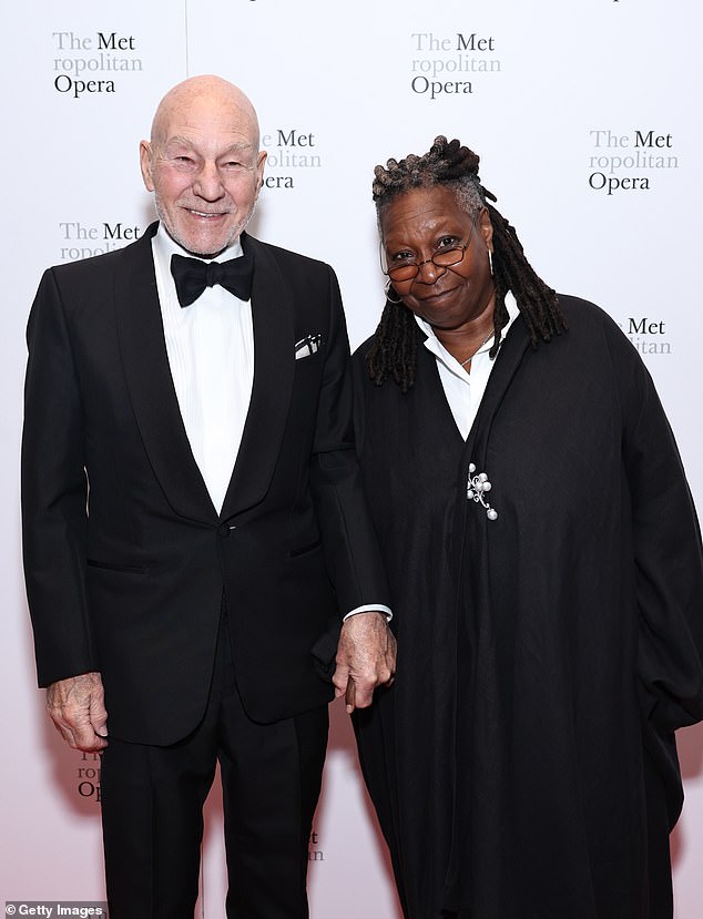 Friends: The Star-Trek icon was also captured enjoying the company of fellow Hollywood star Whoopi Goldberg