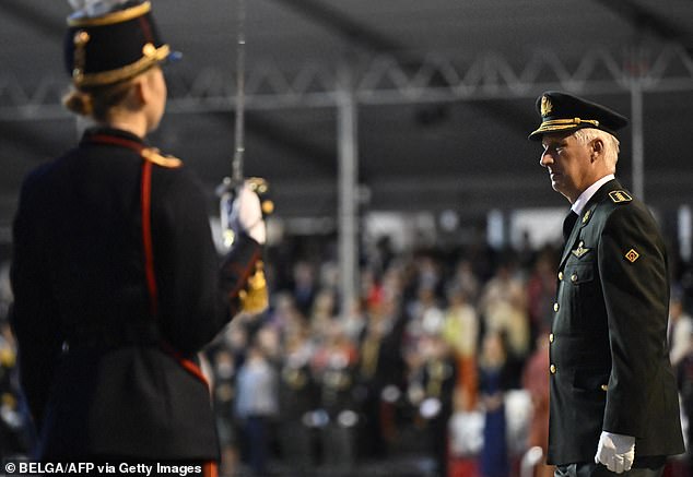 King Philippe passed his daughter Crown Princess Elisabeth during the ceremony last night (photo)