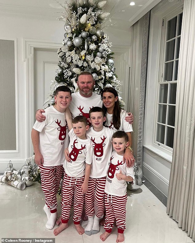 Family: Coleen and Wayne share four sons Kai, 13, Klay, 10, Kit, seven, and Cass, five