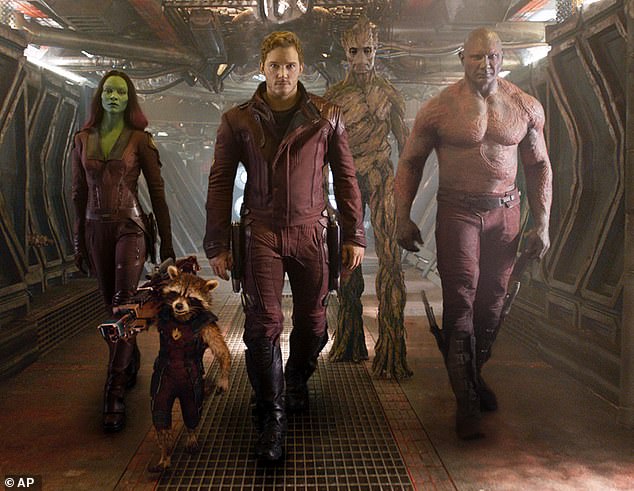 The American magazine later amended the piece to say that Pratt was advised to consume one ounce of water per pound of body weight.  This still amounts to 1.4 UK gallons, or 6.5 litres.  Pictured: Chris Pratt in Guardians of the Galaxy in 2014