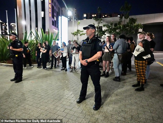 Police lined the streets to separate the Yes protesters from the No voters