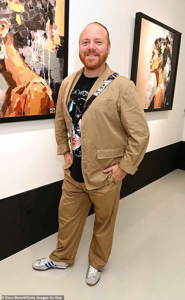 Opinion: Speaking exclusively to MailOnline at the Radiant Resilience private exhibition at Quantus Gallery, London, Leigh said he feels the situation is 'sad' for Russell and the women involved