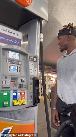 Butler was outraged by the staggering price of gasoline while filling up his Bugatti