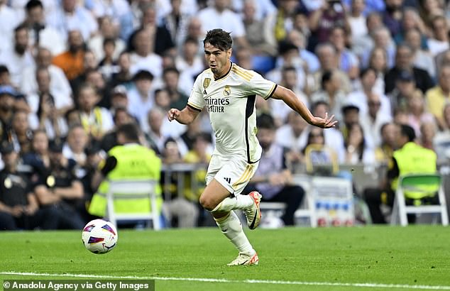 Brahim Diaz scored his team's second goal in the second half of the match in Madrid on Wednesday