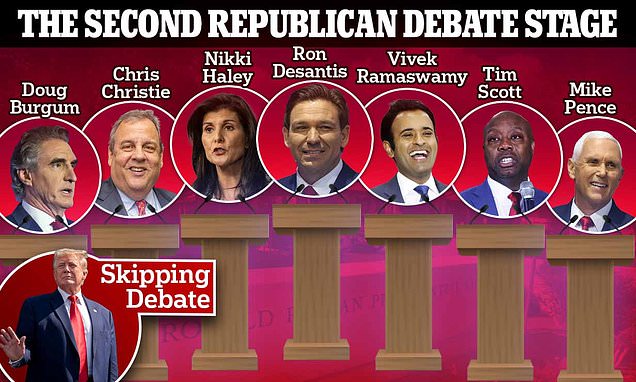 1695852857 867 Second Republican debate LIVE Donald Trump skips again as seven