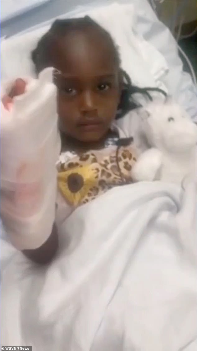 According to the girl's grandmother, Robin Fuller, she was released from the hospital on Tuesday and returned home where she is now recovering.