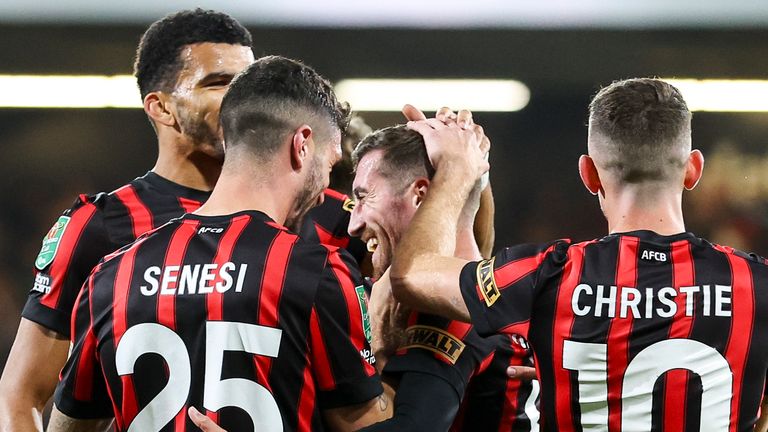 Joe Rothwell scored Bournemouth's second goal at the Vitality Stadium