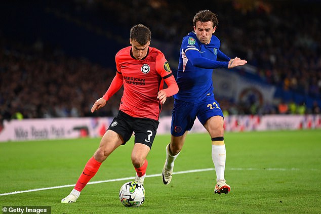 The Chelsea full-back (right) limped off in the final minute of his side's win over Brighton on Wednesday