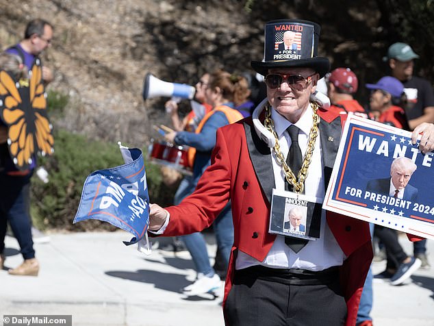 Trump's supporters were in high spirits on Wednesday, with their candidate well ahead in the polls