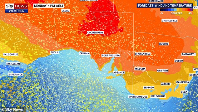 Adelaide will be the first capital to feel the heat, with the maximum temperature rising from 21°C on Wednesday to 25°C on Thursday