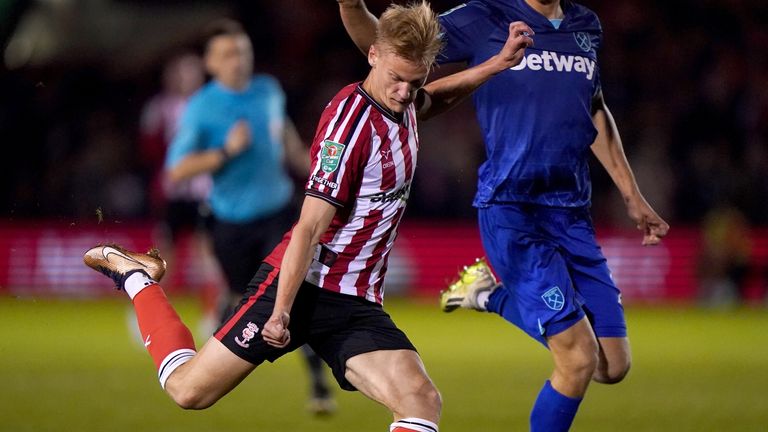 Lincoln City had a number of chances against Premier League West Ham in the first half