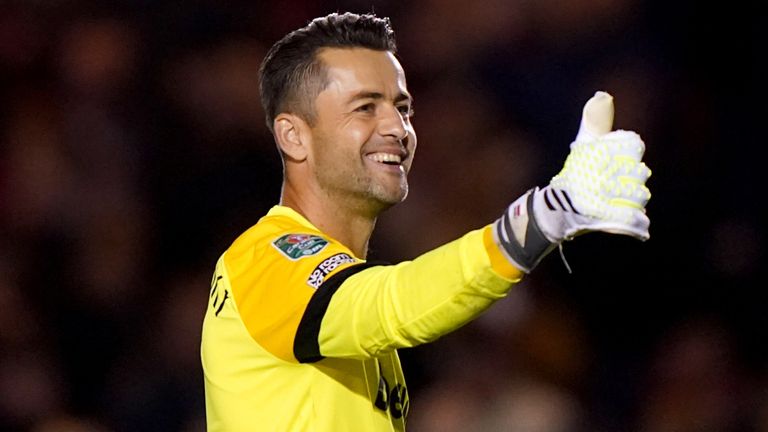 Lukasz Fabianski made a series of saves against Lincoln in the Carabao Cup