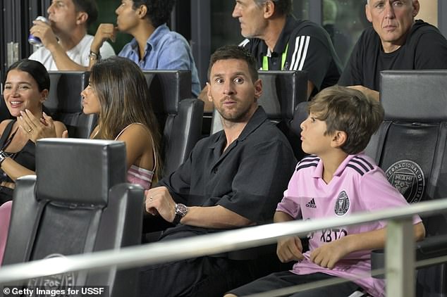 Messi watched from the stands as his team chased shadows in the first 45 minutes