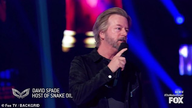 Fox host: Comedian David Spade, 59, who hosted a new Fox show called Snake Oil, came out to give a clue