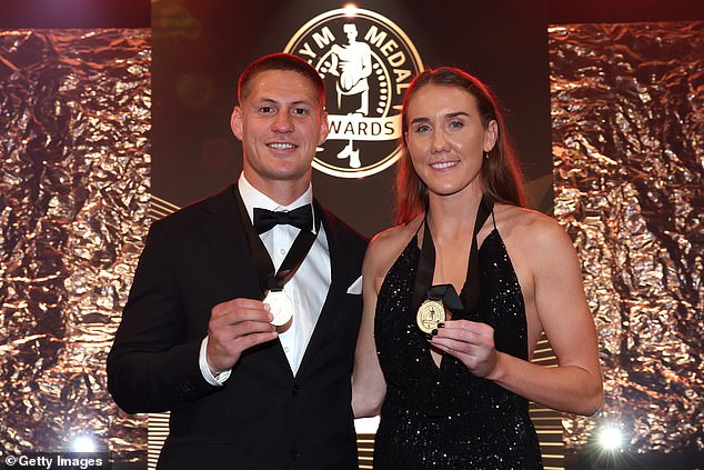 Respective Knights fullbacks Kalyn Ponga and Tamika Upton took home the Dally M Medals as the best and fairest players in the NRL and NRLW