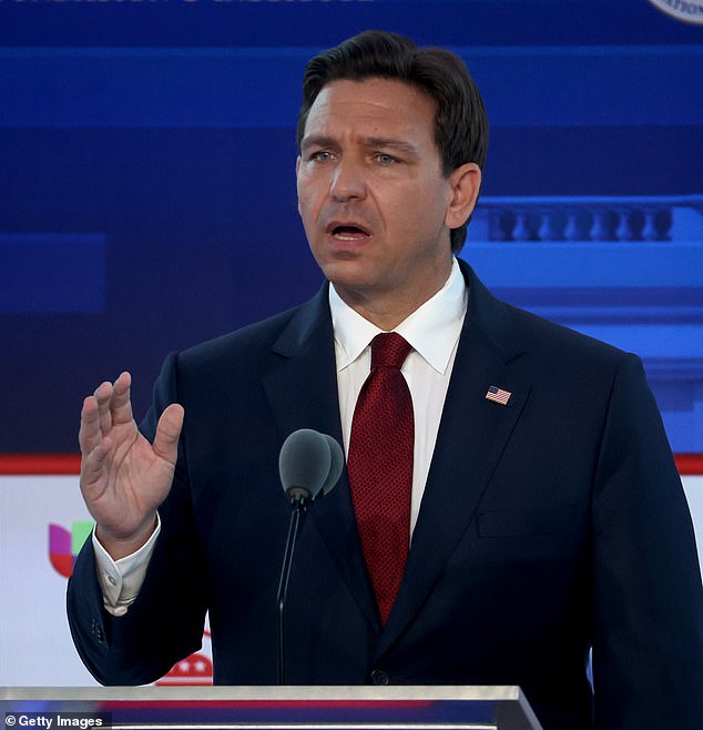 'Donald Trump is missing in action.  He should be on this stage tonight,” DeSantis said Wednesday evening during the second presidential debate at the Ronald Reagan Presidential Library in Simi Valley, California.