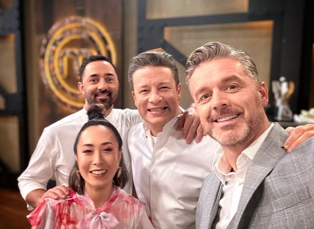 “Jamie has closed a deal worth about $2 million,” the source told Woman's Day in the latest issue.  Pictured: Oliver with Andy Allen (L) Melissa Leong and Jock Zonfrillo (R)