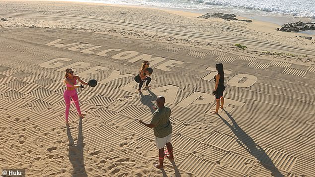 Medicine Ball: One morning on the road, the whole family started the day with a workout at the beach, with Khloe and Corey Gamble throwing a medicine ball at each other