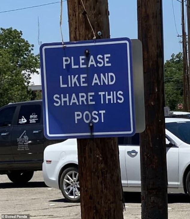 Social media is literally everywhere!  It seems like the sole purpose of this sign is to make people laugh, because otherwise it seems completely irrelevant