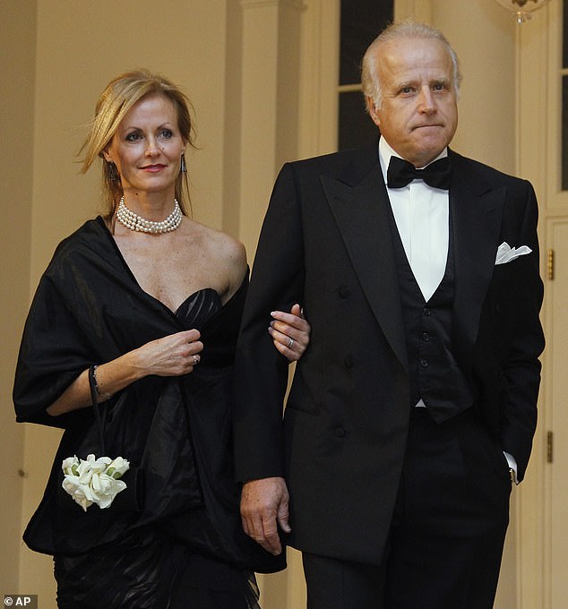 James and Sara Biden arrive at the White House to attend the state dinner for South Korea, Thursday, October 13, 2011