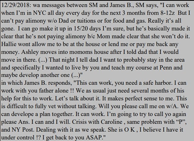 Now first son told his uncle James Biden in text messages, revealed in IRS whistleblower documents, that he was broke and couldn't pay child support