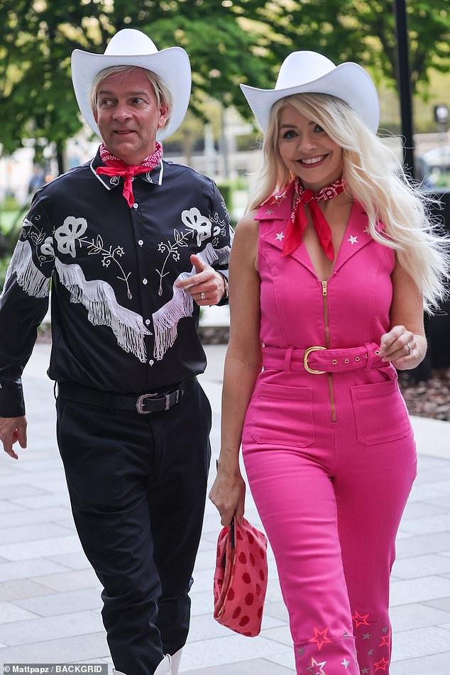 Let's party!  Holly attended Leigh's birthday in April dressed as Barbie with her husband Dan Baldwin