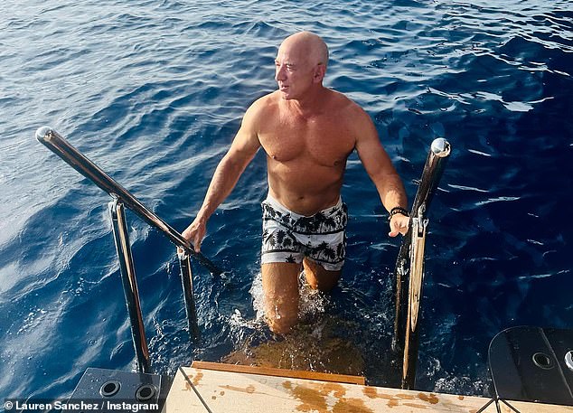 The good life: The muscular billionaire has visited a series of exclusive resorts