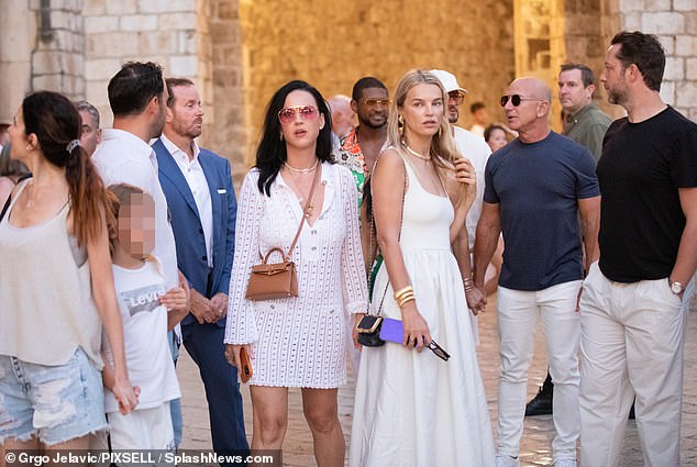 Katy Perry, Orlando Bloom and Usher joined the couple last month on a walk along Dubrovnik's main street, Stradun