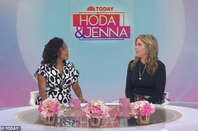 Jenna and Sheinelle discussed Hoda's absence at the top of the program, saying she wasn't feeling 