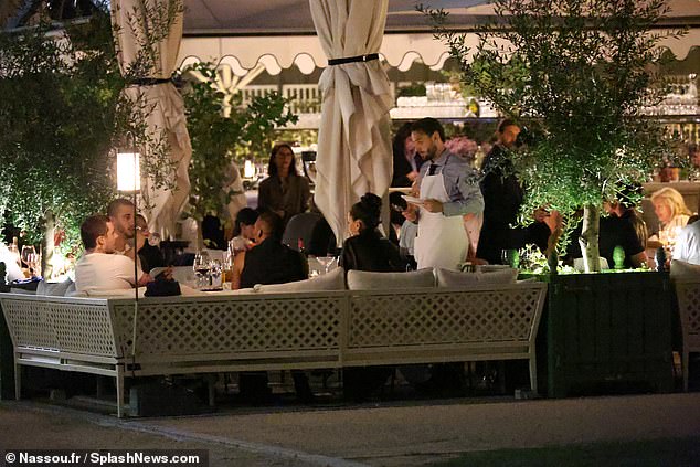 Hanging out: The aspiring chef, 24, and the American actress, 31, were spotted enjoying an al fresco drink on the terrace of hotspot LouLou's in Paris, France