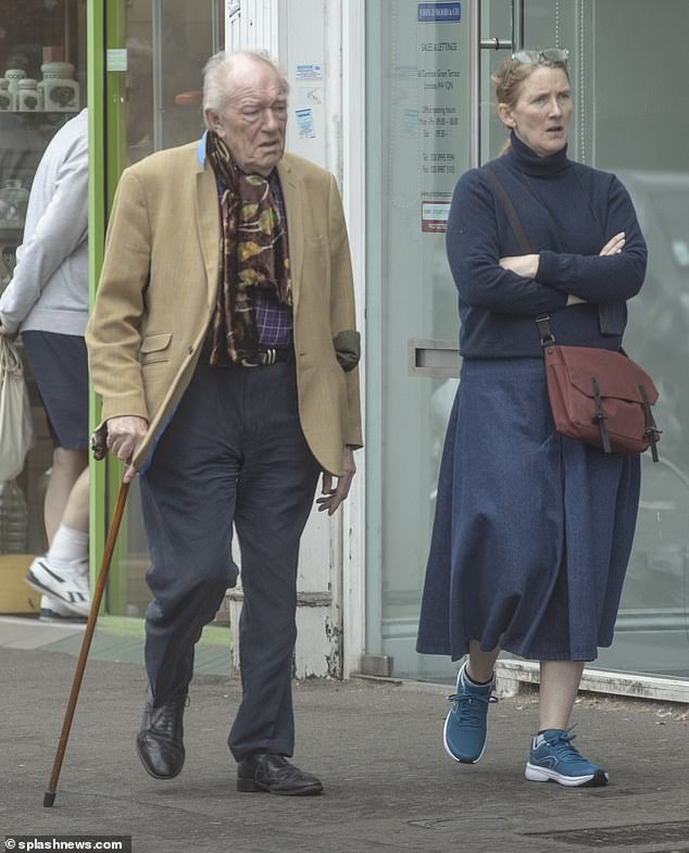 Sir Michael Gambon and Philippa Hart in 2015. The couple had two sons together