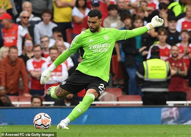 David Raya, on loan from Brentford, had started Arsenal's three previous matches