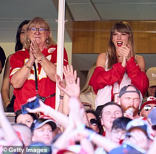 The 33-year-old singer was spotted at the Kansas City Chiefs game on Sunday with her new love interest, Travis Kelce's mother, Donna Kelce.