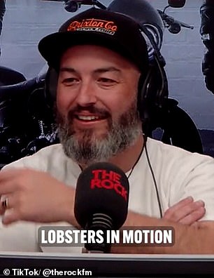 One of the sentences was 'lobsters in motion'