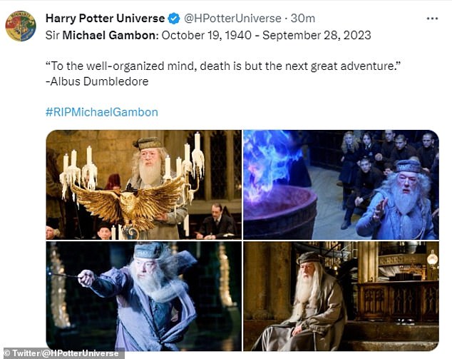 1695922177 817 Harry Potter fans remember Dumbledore after Sir Michael Gambons death