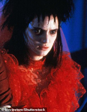 Kylie Jenner kicked off the spooky season by rocking a look reminiscent of Winona Ryder's goth girl character from Beetlejuice.