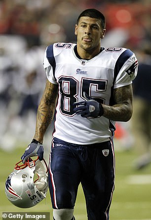 Tight Aaron Hernandez #85 of the New England Patriots jogs off the field at halftime during the preseason game against the Atlanta Falcons at the Georgia Dome on August 19, 2010