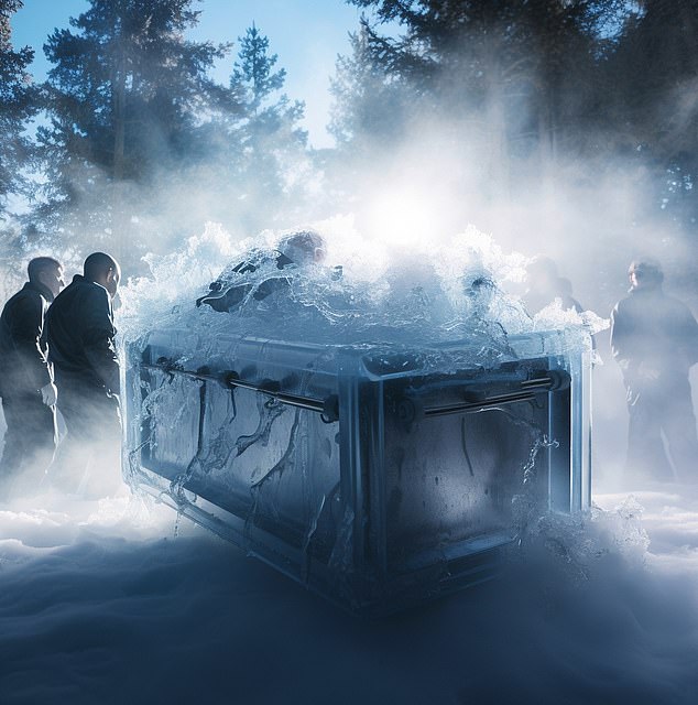 Will people be frozen instead of buried?  (Photo Rob Waugh/Midjourney)