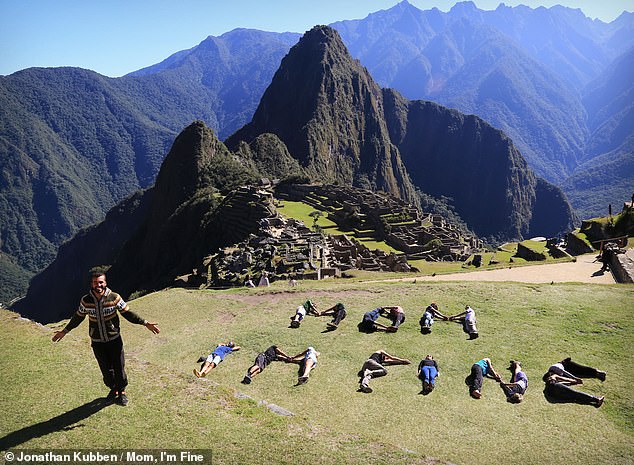 Imelda enjoys Jonathan's success: he now has his own show on Belgian national television.  She has also appeared on the show, which follows Jonathan's life.  Here he is pictured in Machu Picchu, Peru