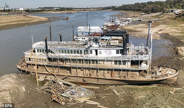 Due to the drought in 2022, cargo ships and other boats have been regularly moored and stranded, endangering waterborne trade and the livelihoods of workers