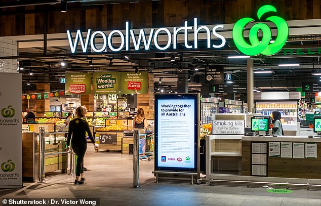 The supermarket giant (pictured) this week started testing the clear lids in some of its stores, with plans to have the lids replaced on all Woolworths branded milk bottles by the end of the year.