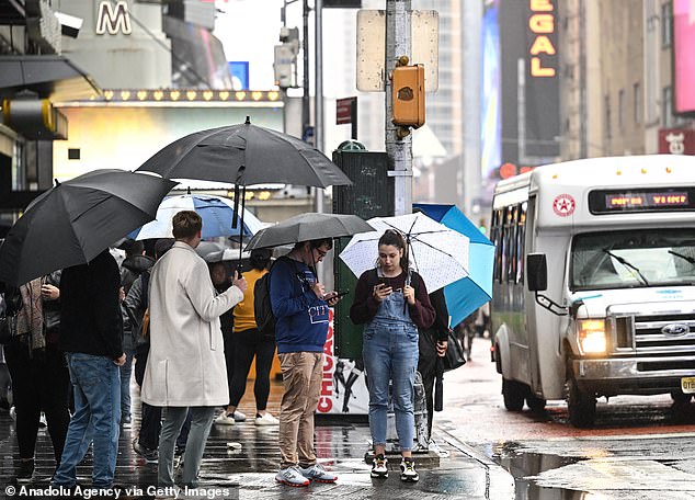 The rain showers are being caused by the remnants of Tropical Storm Ophelia, experts say